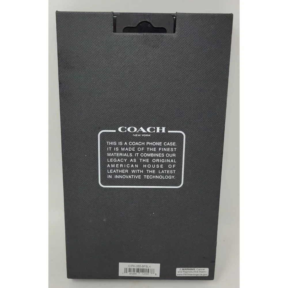 Coach Protective Case for Apple iPhone 12 Pro Max - Black/White Flowers - Picture 2 of 3